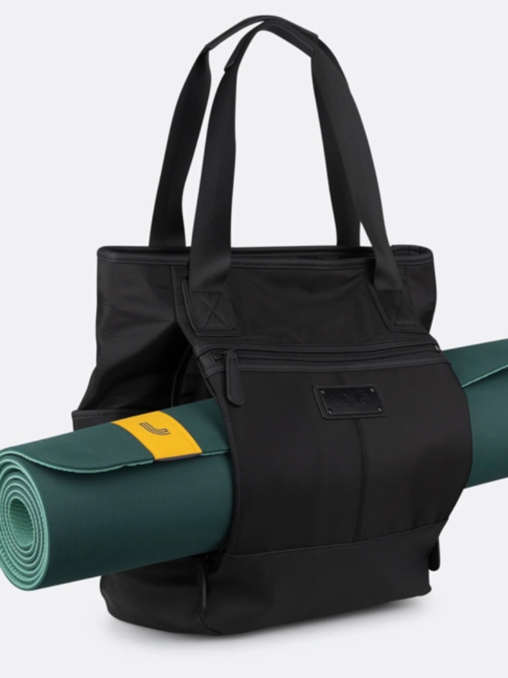Lole Lily Tote Bag Convertible Backpack Multi-use Yoga Work Travel Chic Black